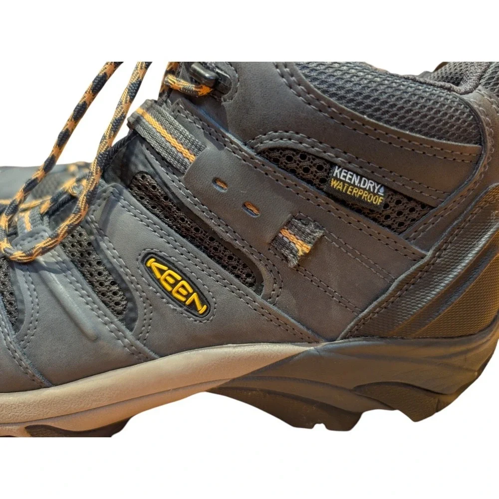 Keen‎ Utility Flint II Mid Waterproof Work Boots Mens 14D Grey Black 1018079D